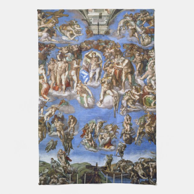Linge De Cuisine Michelangelo The Last Judgment Fresco Masterpiece (Vertical)