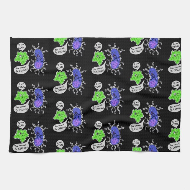 Linge De Cuisine Microbes Virales (Horizontal)