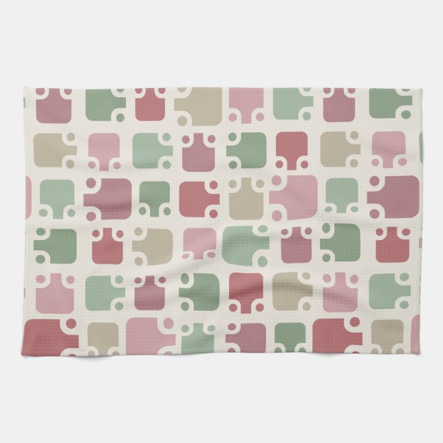 Linge De Cuisine Mid-Century moderne Noël Motif (Horizontal)