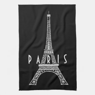 Linge De Cuisine Mignon blanc France Paris tour Eiffel