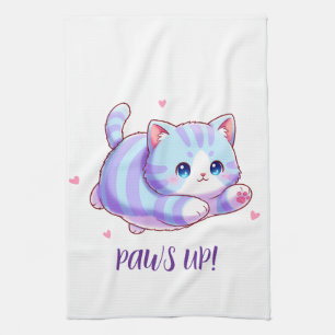 Linge De Cuisine Mignon Chat Lavande Volant Kawaii