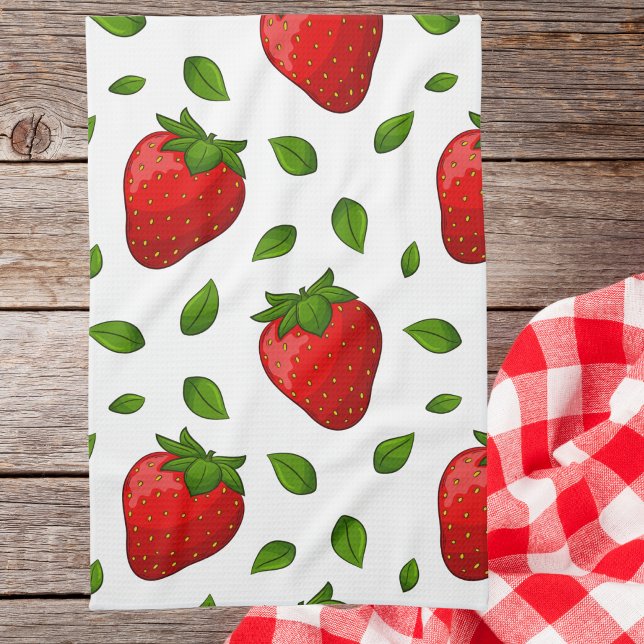 Linge De Cuisine Mignon Été Fraise Élégant Moderne (Créateur téléchargé)