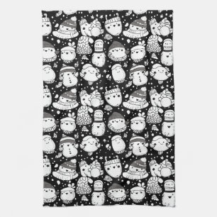 Linge De Cuisine Mignon motif doodle d'animaux Kawaii (3)