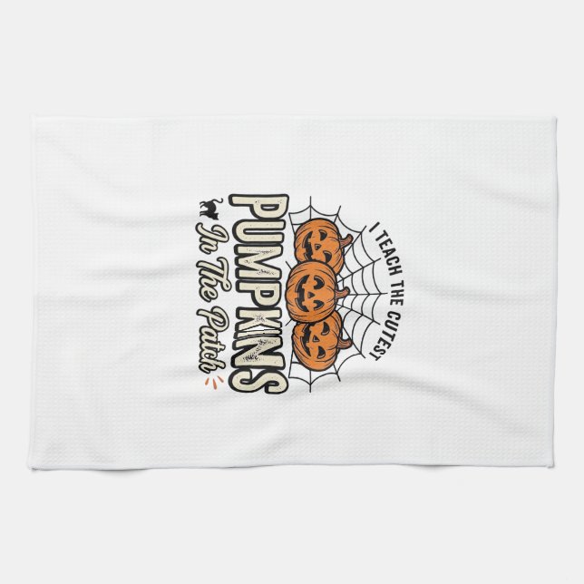 Linge De Cuisine Mignon professeur de citrouille Design Halloween_1 (Horizontal)