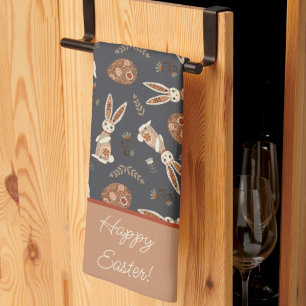 Linge De Cuisine Mignonne lapin lapin de Pâques personnalisées Folk