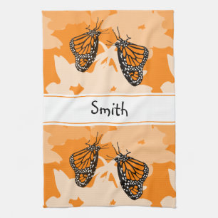 Linge De Cuisine Mignonne Papillons Monarque Orange Nommés
