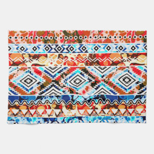 Linge De Cuisine Mignons motifs aztèques colorés féminins