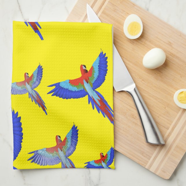 Linge De Cuisine Mikitiez perroquet hawaii summersunset plage print (Quart Plié)