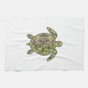 Linge De Cuisine Mimi Grand-mère Tortue de mer Vintage Floral Conce