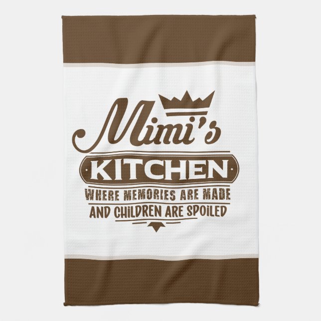 Linge De Cuisine MiMi's kitchen word art  (Vertical)