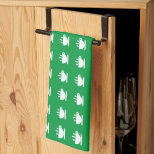 Linge De Cuisine Mini Coupe Blanche De Java Répéter Vert