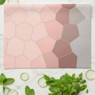 Linge De Cuisine Minimalisme Art Abstrait Pastel Gris Cellules