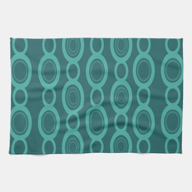 Linge De Cuisine Mmilieu du siècle - Chaîne moderne Liens Turquoise (Horizontal)