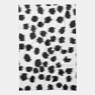 Linge De Cuisine Modèle dalmatien noir et blanc d'impression