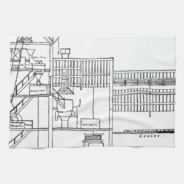 Linge De Cuisine Modèle de brasserie (Horizontal)