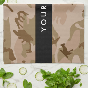 Linge De Cuisine Modèle de camouflage du désert, Votre nom, Personn