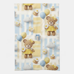 Linge De Cuisine Modèle de jardin aux marguerites Ourson (8)