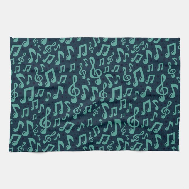 Linge De Cuisine Modèle de notes de musique (Horizontal)