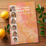 Linge De Cuisine Modèle de recettes pour la recette et les photos d<br><div class="desc">Faites une serviette de cuisine avec votre recette familiale préférée à donner comme cadeau,  souvenir ou service de réunion familiale. Utilisez votre photo ou vos photos préférées pour faire un souvenir amusant à partager avec la famille.</div>