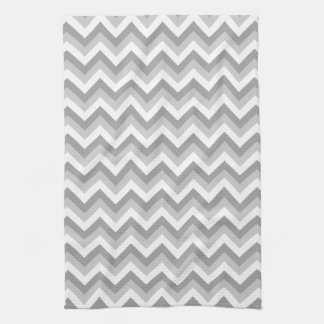Linge De Cuisine Modèle de zigzag gris et blanc