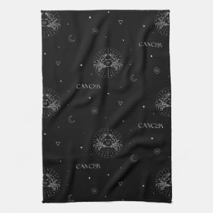 Linge De Cuisine Modèle de Zodiaque Cancer en Noir et Blanc