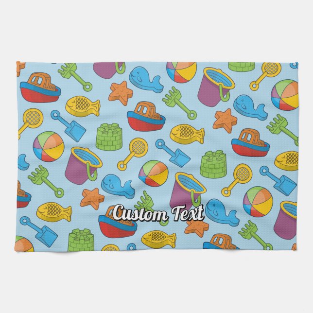 Linge De Cuisine Modèle d'icônes de jouets de plage (Horizontal)