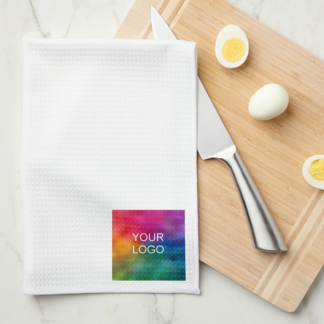 Linge De Cuisine Modèle du logo de l'entreprise sur mesure (Quart Plié)