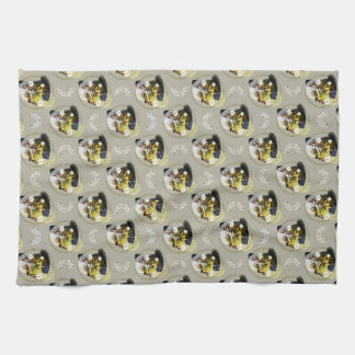 Linge De Cuisine Modèle floral d'art moderne - Vibrant et harmonieu