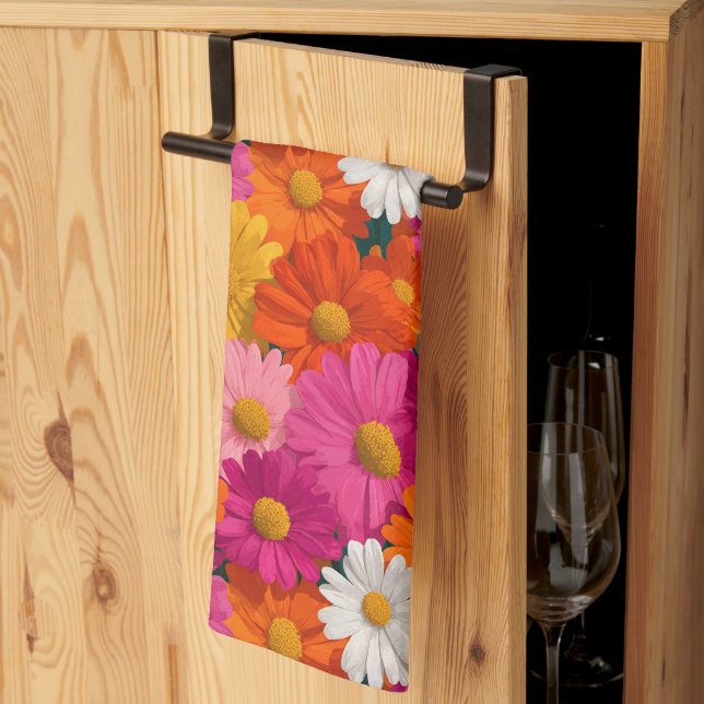 Linge De Cuisine Modèle floral sans marguerite (Pliage en tiers)