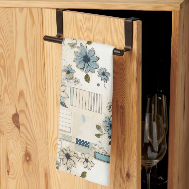 Linge De Cuisine Modèle Floral vintage (Pliage en tiers)