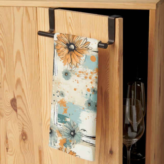 Linge De Cuisine Modèle floral vintage (3) (Pliage en tiers)