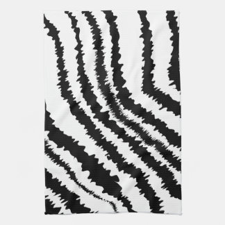 Linge De Cuisine Modèle noir d'impression de zèbre
