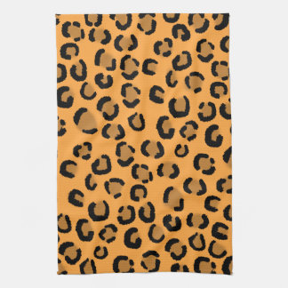 Linge De Cuisine Modèle orange, noir et Brown d'empreinte de
