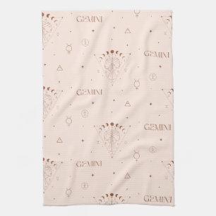 Linge De Cuisine Modèle sans couture Gemini Zodiaque – Jumeau Céles