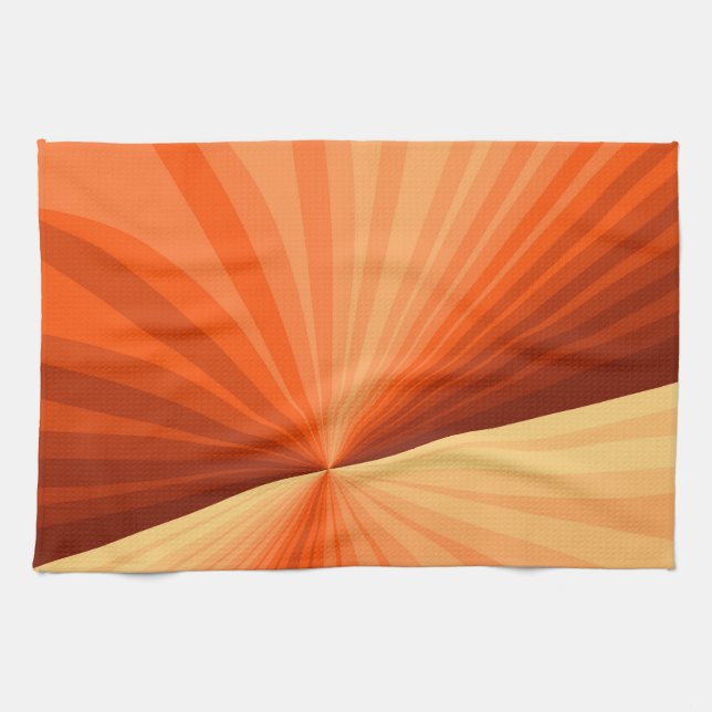 Linge De Cuisine Moderne Abstrait Orange Rouge Vanille Graphique Fr (Horizontal)