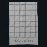 Linge De Cuisine Moderne Agritourisme Gris Plaid Personnalisé Rusti<br><div class="desc">Ajoutez une touche de charme à votre cuisine grâce à cette serviette de cuisine en plaid gris d'inspiration agricole moderne, personnalisée pour en faire la vôtre. Parfait pour les amateurs de décoration rustique mais contemporaine, cette serviette allie simplicité et simplicité design. Que ce soit pour votre propre maison ou comme...</div>