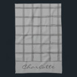 Linge De Cuisine Moderne Agritourisme Gris Plaid Personnalisé Rusti<br><div class="desc">Ajoutez une touche de charme à votre cuisine grâce à cette serviette de cuisine en plaid gris d'inspiration agricole moderne, personnalisée pour en faire la vôtre. Parfait pour les amateurs de décoration rustique mais contemporaine, cette serviette allie simplicité et simplicité design. Que ce soit pour votre propre maison ou comme...</div>