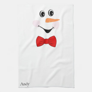Linge De Cuisine Moderne Cute Custom Smiling visage Snowman