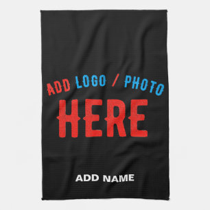 LINGE DE CUISINE MODERNE ET MODERNE PERSONNALISABLE NOIR VÉRIFIÉ