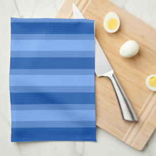 Linge De Cuisine Moderne simple bande à deux tons bleu géométrique 