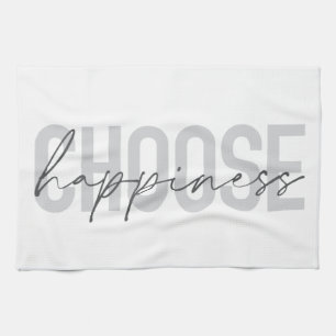 Linge De Cuisine Moderne, simple, inspirant "Choisissez le bonheur"