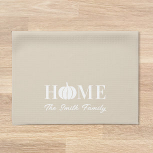 Linge De Cuisine Moderne Sweet Home Citrouille blanc Nom de famille