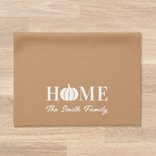 Linge De Cuisine Moderne Sweet Home Citrouille blanc Nom de famille