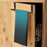 Linge De Cuisine Moderne Turquoise et noir<br><div class="desc">Un design contemporain turquoise et noir sombre. Customisez la couleur arrière - plan turquoise pour correspondre à votre décor de cuisine. Créez votre propre design graphique moderne.</div>