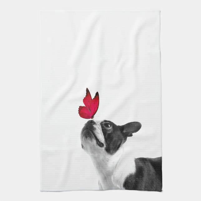Linge De Cuisine Mollie enfant de souris Boston terriers (Vertical)