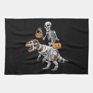 Linge De Cuisine Momie de squelette à cheval Dinosaure T rex Hallow