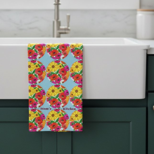 Linge De Cuisine Mom's Kitchen Retro Flower Dopamine Decor (Retro Kitchen Mother's Day,
Maximalist Dopamine Decor gift by Darling & May)
