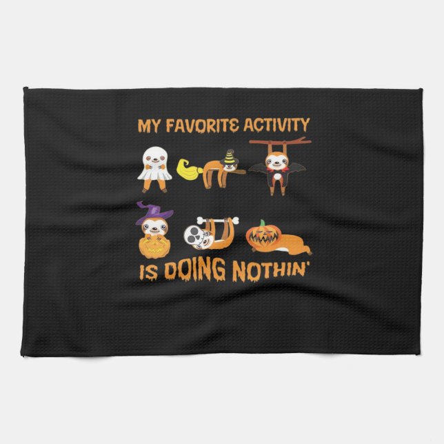 Linge De Cuisine Mon Activité Préférée Est De Ne Faire Rien De Rétr (Horizontal)