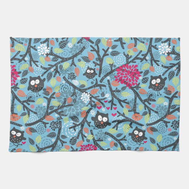 Linge De Cuisine Mon animal familier fol de hibou (Horizontal)