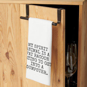 Linge De Cuisine Mon animal spirituel est un raton laveur gras qui 